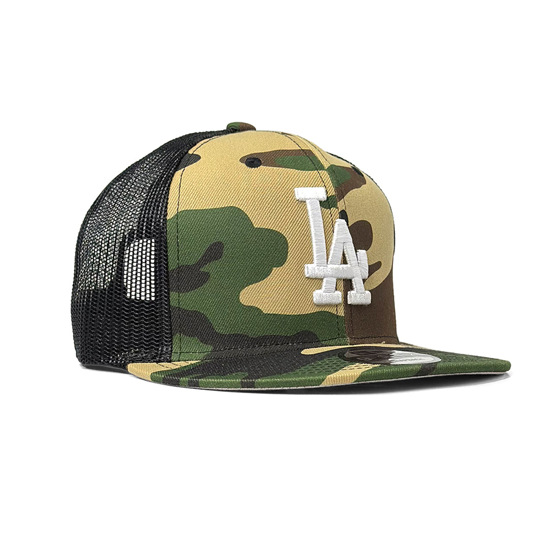 LOS ANGELES DODGERS WOODLAND CAMO TRUCKER EDITION | NEW ERA 9FIFTY SNAPBACK