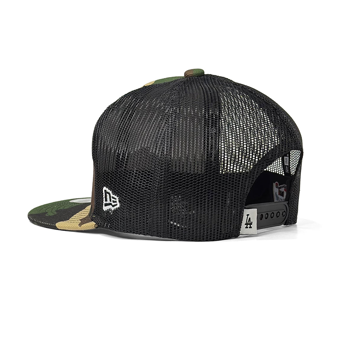 LOS ANGELES DODGERS WOODLAND CAMO TRUCKER EDITION | NEW ERA 9FIFTY SNAPBACK